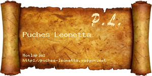 Puches Leonetta névjegykártya